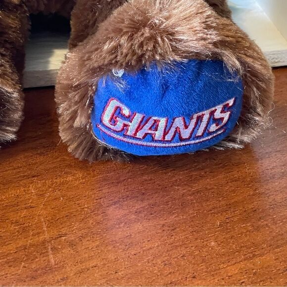NWT Build A Bear NFL New York Giants Plush Bear Brown Red Blue - Picture 3 of 14